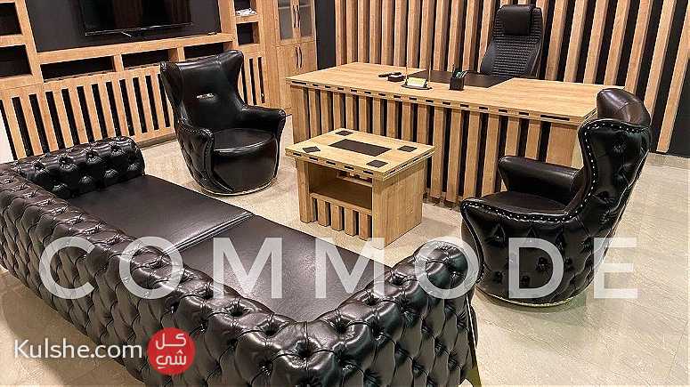غرفه مودرن كامله مكونه من مكتب مدير وطقم استقبال - صورة 1