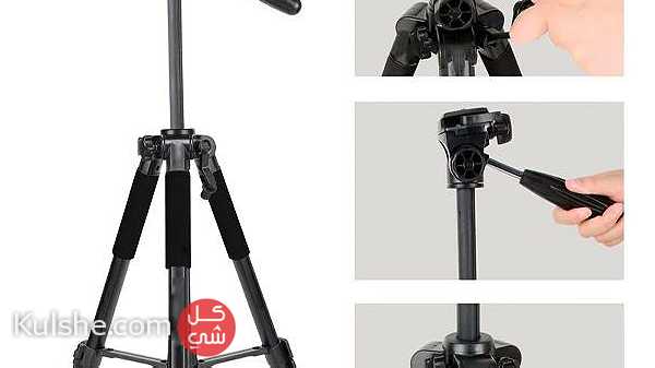aluminum alloy tripod stand for video camera shooting and phone holder - صورة 1