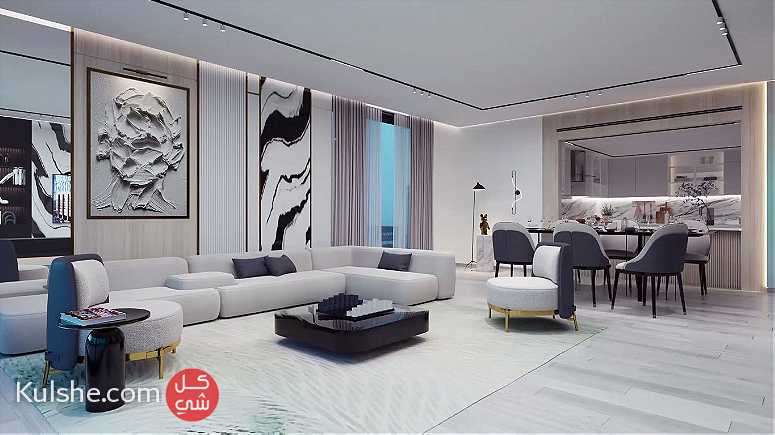 شقة غرفة وصالة مع حمام سباحة خاص في البلكونة عند شارع الخيل في دبي - Image 1