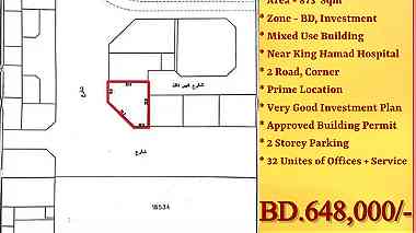 BD Investment land with building permit in Busaiteen