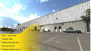 Commercial warehouse  workshop for rent in Hidd Industrial area