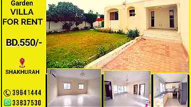 Semi furnished 3 BHK Garden Villa for rent in Shakhura BD.550