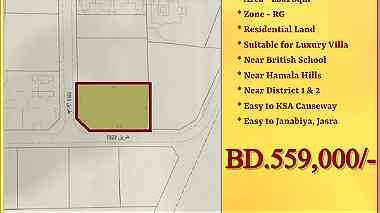 Residential RG Corner Land for Sale in Hamala near Batelco