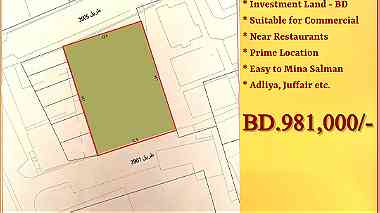 Investment Land BD for sale in Um Alhassam