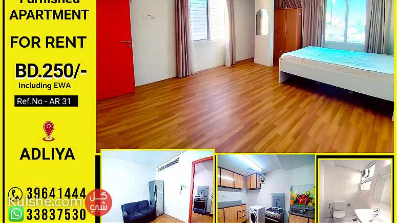 Furnished 1 BHK Apartment for Rent in Adilya BD.250 With Unlimited EWA - Image 1