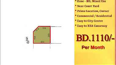 Land for lease in Seef area behind petrol station