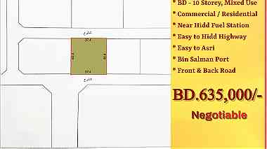 Investment Land BD ( 10 storey ) for sale in Hidd