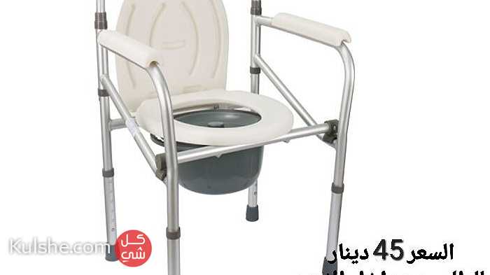 كرسي حمام طبي ثابت  للاستخدام داخل غرفة المريض و يمكن وضعه على كرسي - Image 1