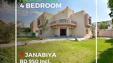 Nearby Saudi Causeway 4 Bedroom Villa with Amenities  Janabiya